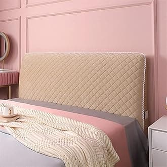 Headboard Covers Slipcover, Stretch Bed Headboard Covers, Small Square Jacquard Dustproof Protector Cover for Upholstered Headboard (Milk White, Queen Headboard Length ( Color : #3 , Size : 120cm/47in