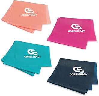 Coresteady Therapeutic Elastic Band | Fitness Bands for Pilates, Yoga, Strength Training, Physical Therapy and Rehabilitation | Ideal for Men and Women