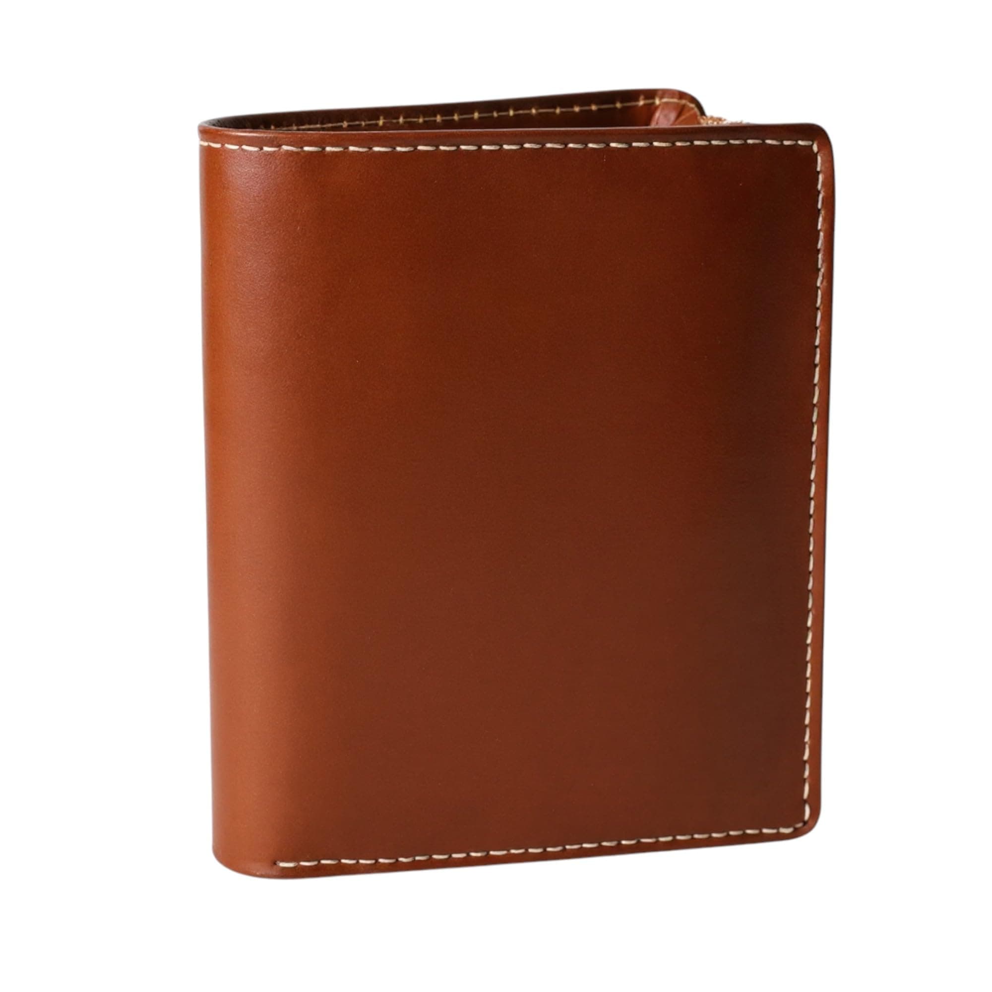 Men’s RFID Blocking Real Leather Wallet with Zipper – Slim Tan Bifold Wallet with 8 Card Slots, ID Window, Coin Pocket, Banknote Section & Gift Box – Premium Handmade Leather 4016