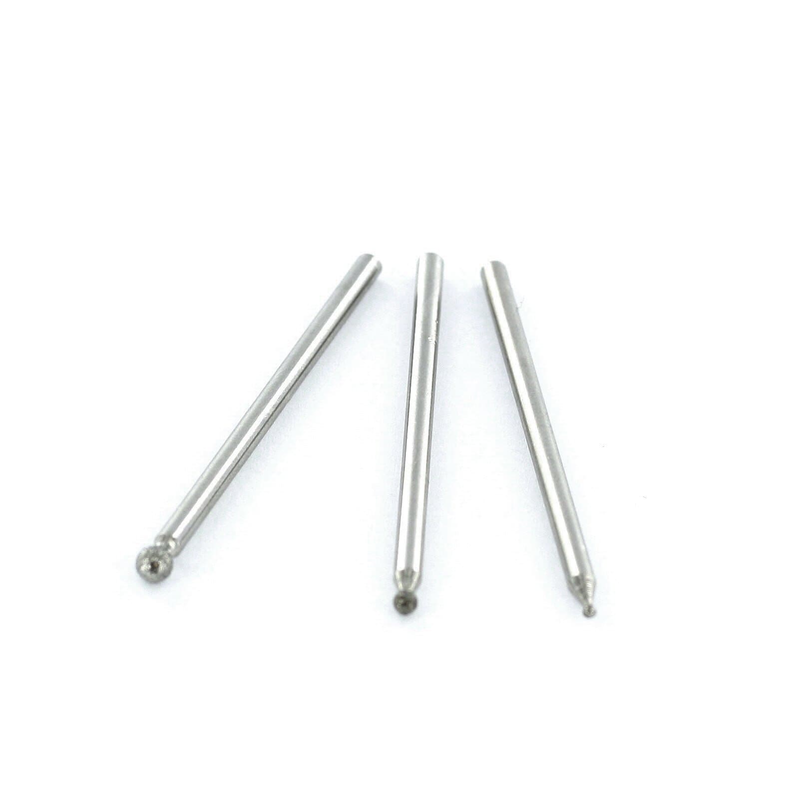RotacraftRound Diamond Burs, Pack of 3, Silver