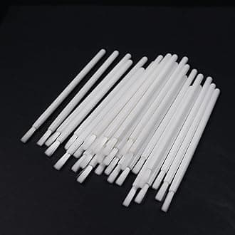100 Pieces White Color Handle Disposable Lipstick Brushes