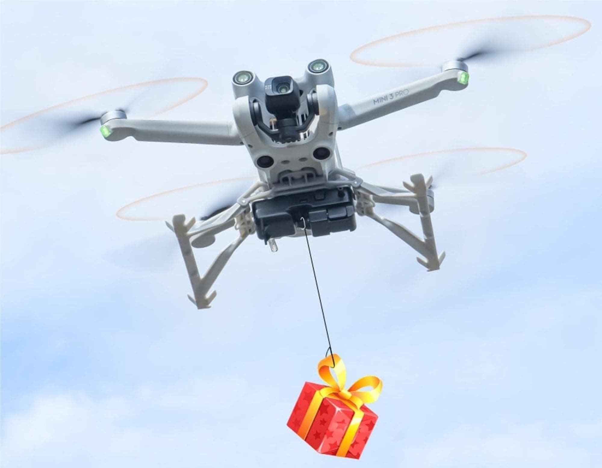 Landing Gear + payload System for DJI Mini 3 / DJI Mavic Mini 3 Pro Drone Air-dropping system :Payload/Delivery/Transport Release Wedding Flowers/Fishing Line Bait Ring Thrower release