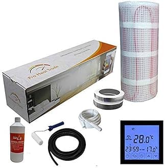 Electric Underfloor Yellow Box Heating kit 150w - 7.0m2 - Black Touch Thermostat