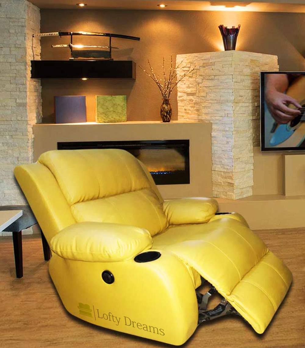 Lofty Dreams Automatic Recliner Sofa 1 Seater - Luxurious Design, Plush Support, Durable Build, and 5-Year Warranty for Ultimate Comfort