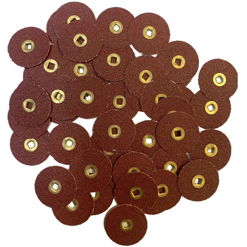 E C Moore's Adalox Coarse 7/8" Sanding Disc Snap On Metal Center Pack of 50