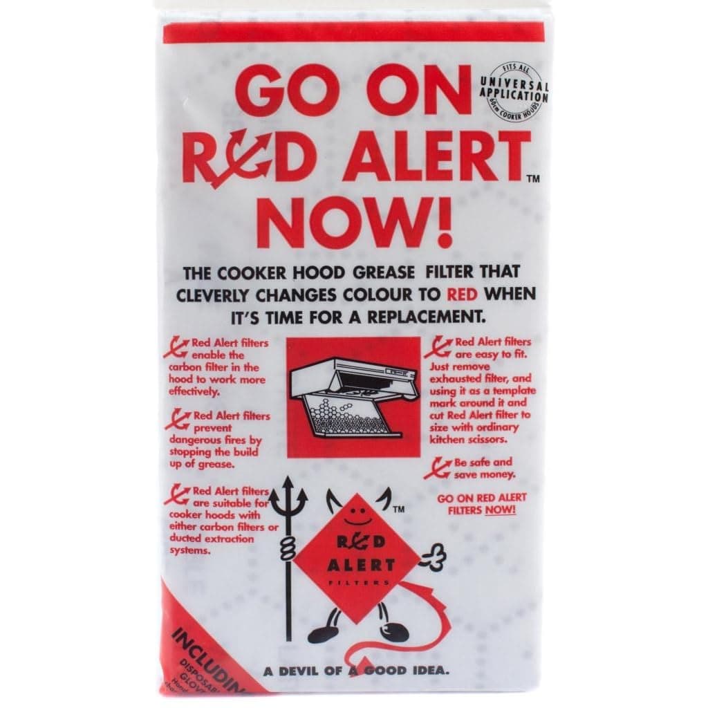 Cooker Hood Grease Filter - Red Alert