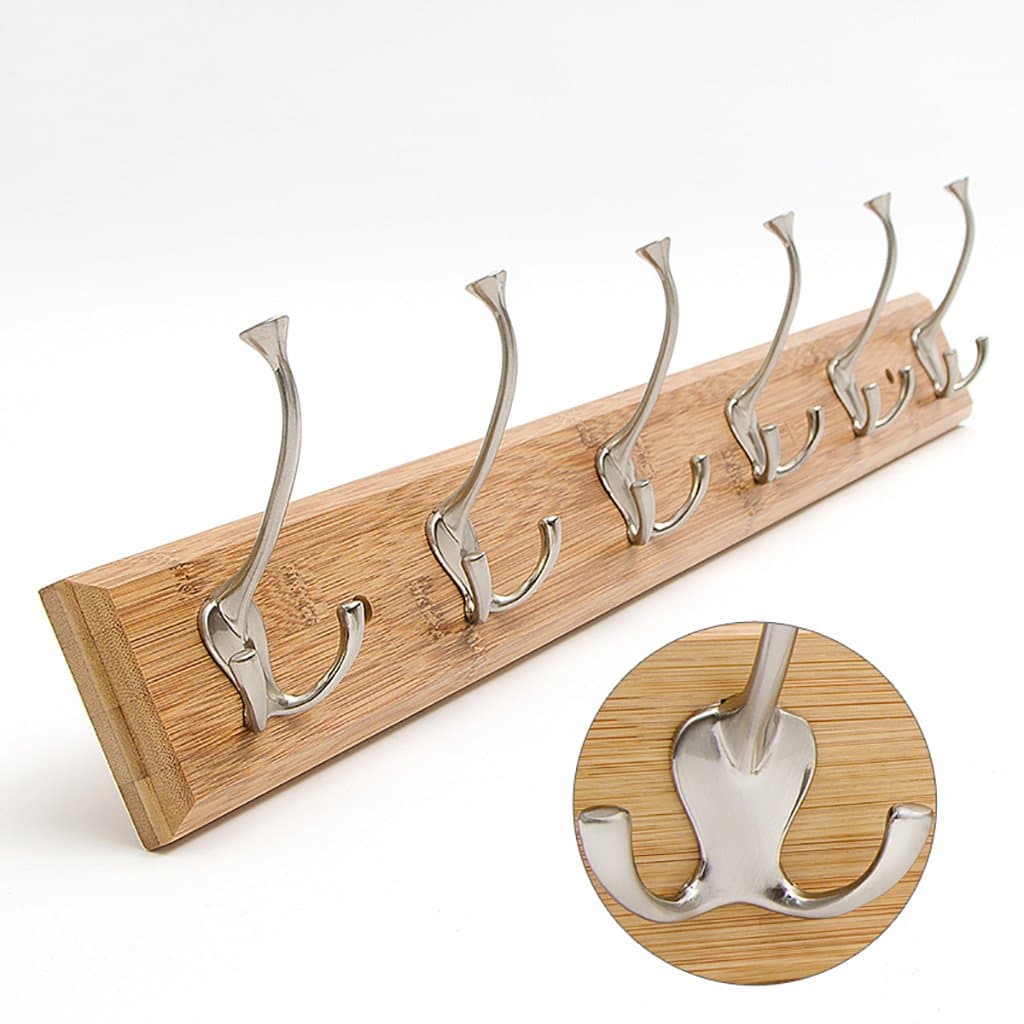 WSNBB Wall Coat Racks, Bamboo Wall Display Storage,Wall Coat Rack Bathroom Kitchen Cupboard (Size : 74 * 8 * 1.8cm)