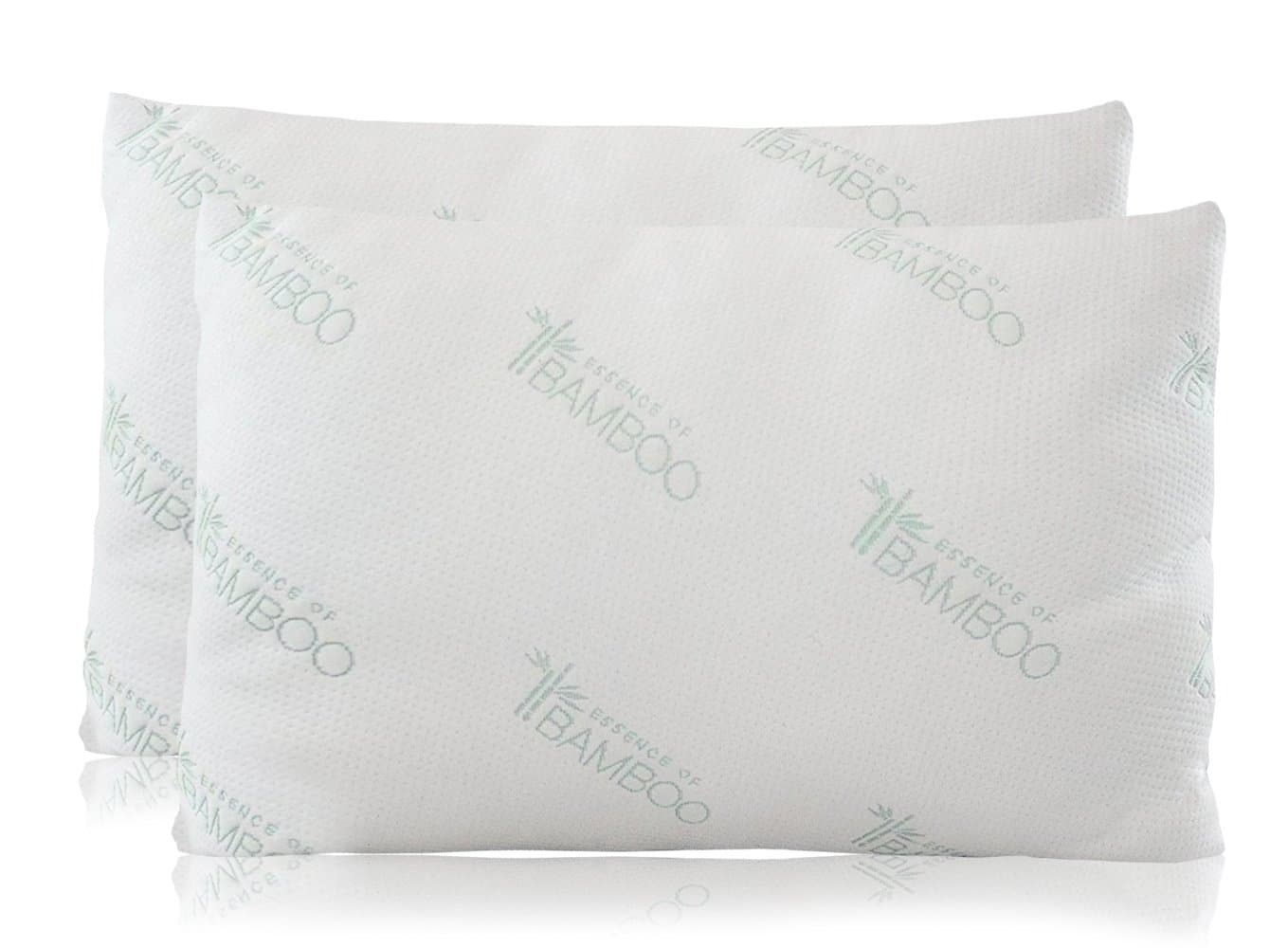 Bamboo Soft Poly Fill Pillow - Bamboo Pillow With Shredded Down Alternative and Stay Cool Cover (2 PK Queen)