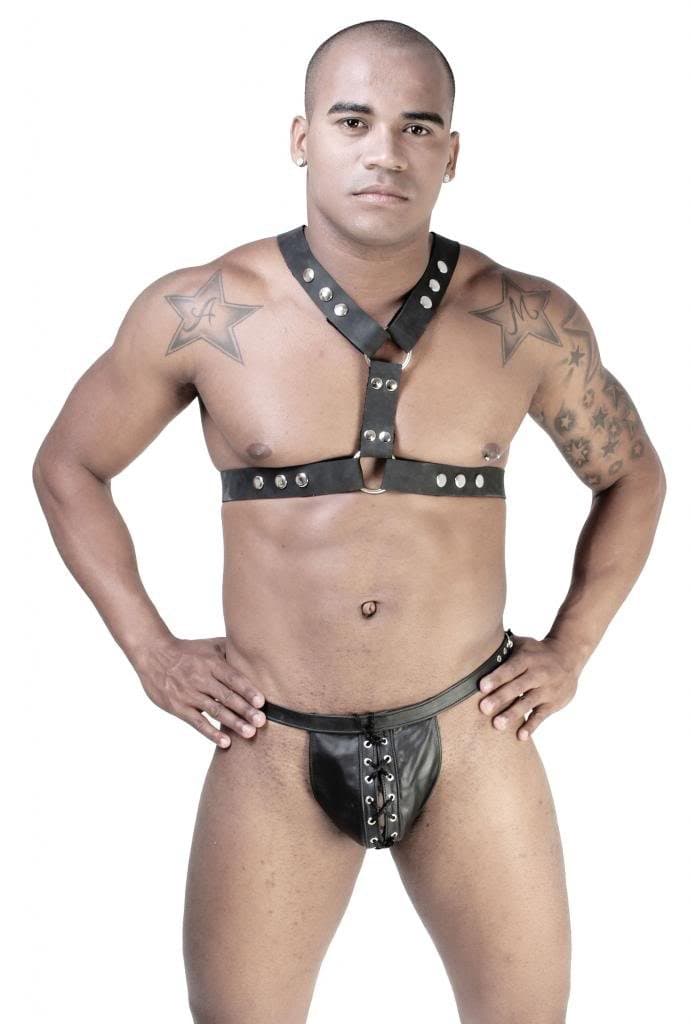 Whip It Leather's Men's Leather Laced Jockstrap