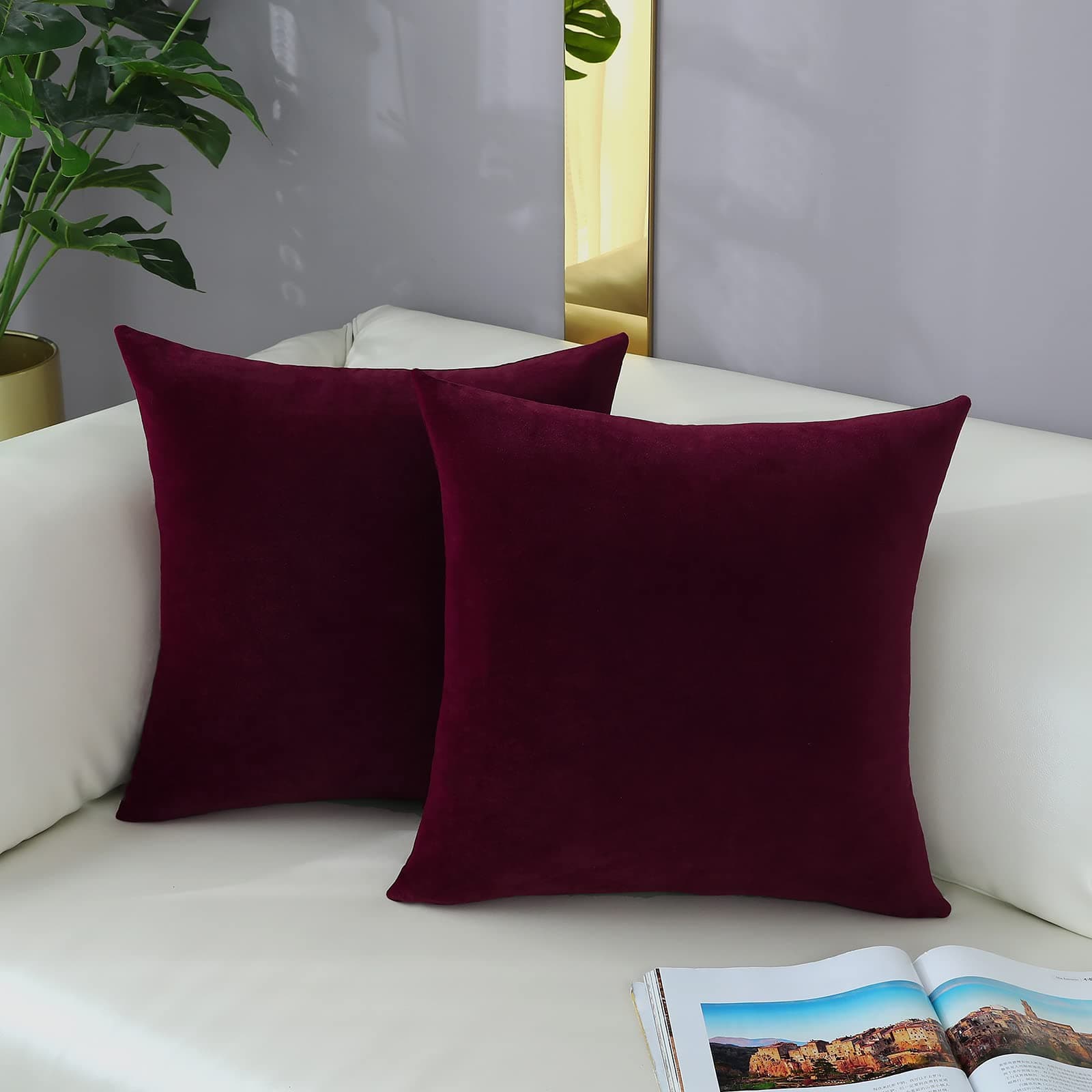 Decorative Super Soft Velvet Pillow Covers