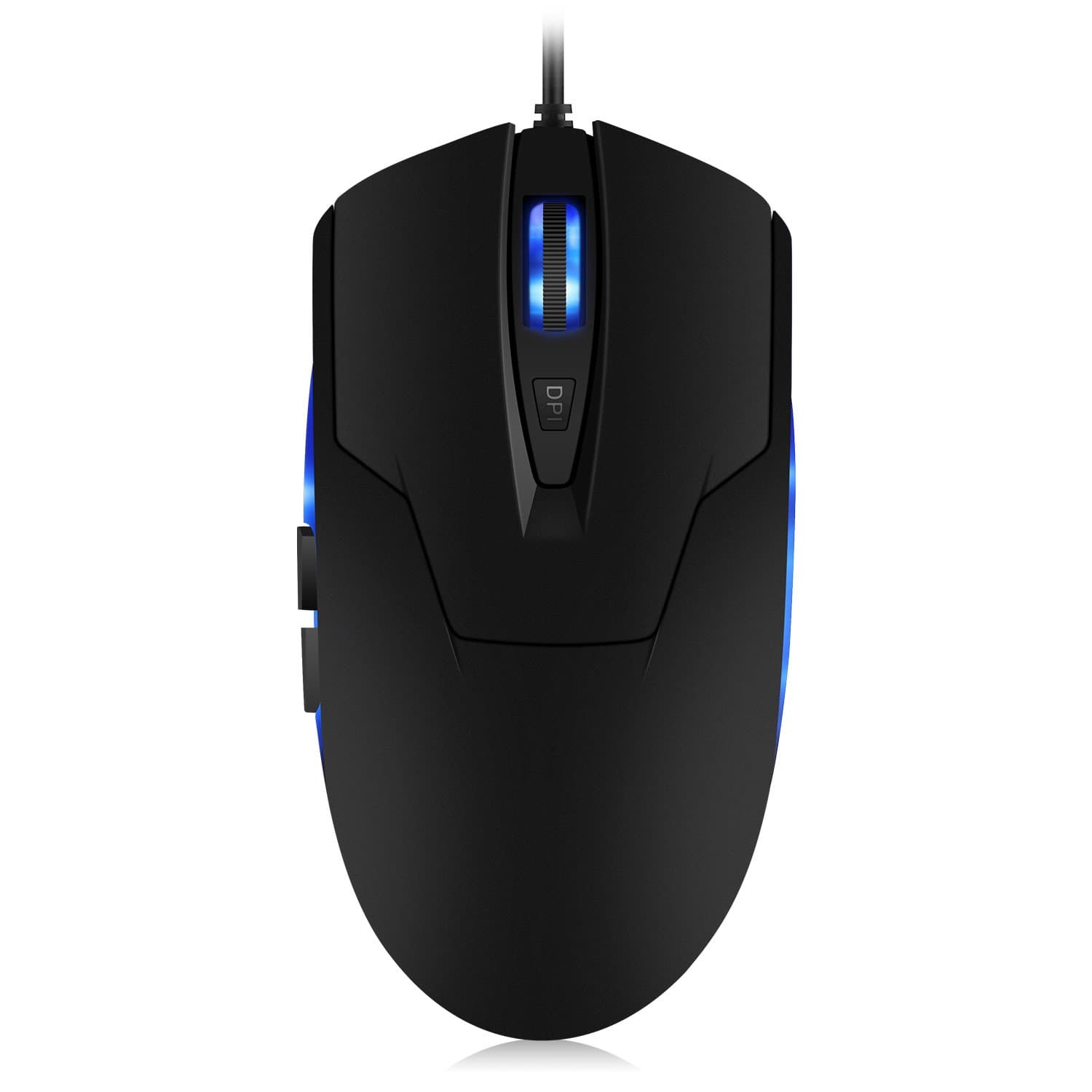 Gaming Mouse 2400DPI Wired Mouse, 4 Adjustable DPI Levels, 800/1200/1600/2400DPI, LED Light,High Speed Fusion Engine Anti Skid 6 Buttons Charm Blue