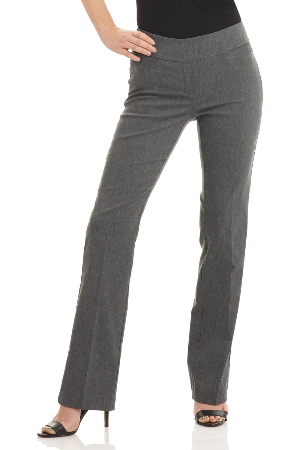 Rekucci Womens Ease into Comfort Stretchy Business Casual Bootcut Pull-On Everyday Office Pant in Regular/Tall/Petite Sizes