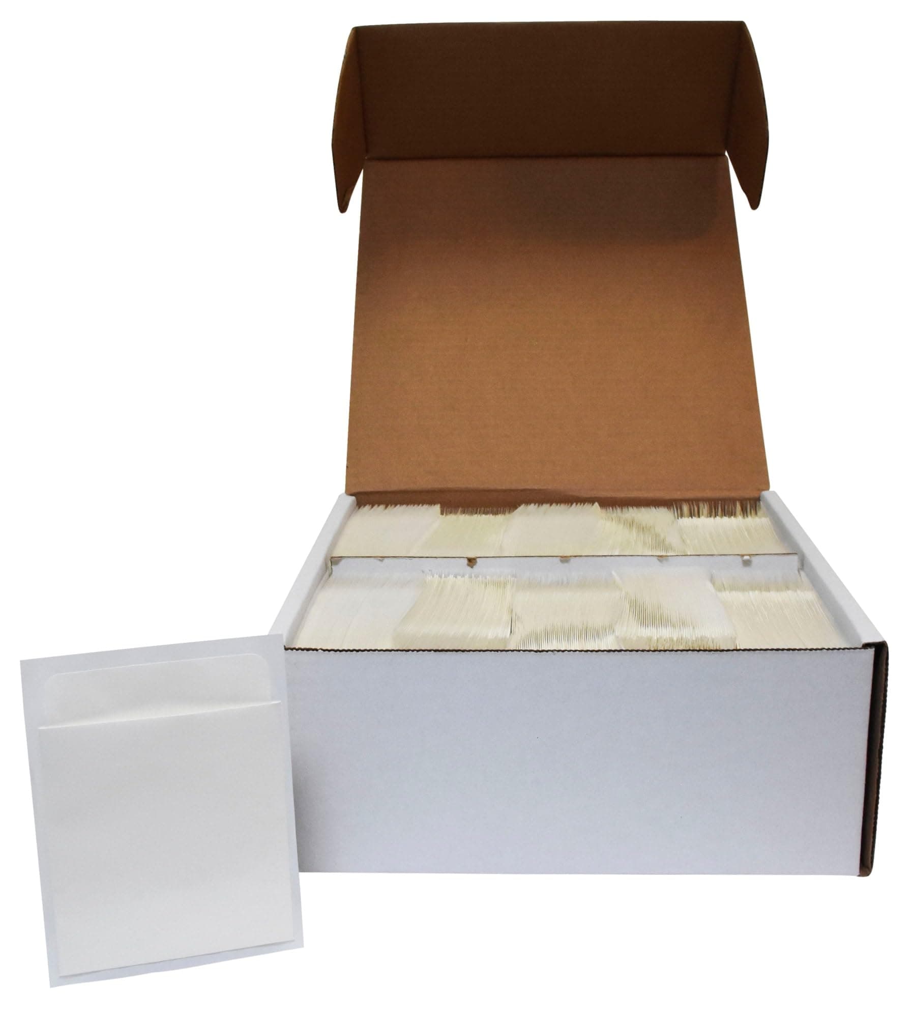 School Smart Standard Back Peel and Press Book Pockets, 3-1/2 x 4-1/2 Inches, Manila, Pack of 500