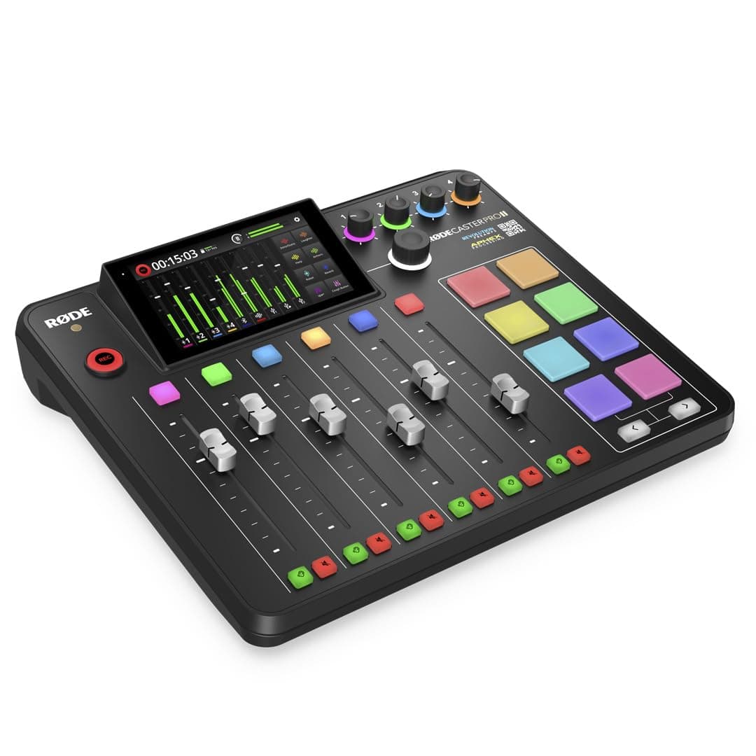 RØDECaster Pro II All-in-One Production Solution for Podcasting, Streaming, Music Production and Content Creation, Black