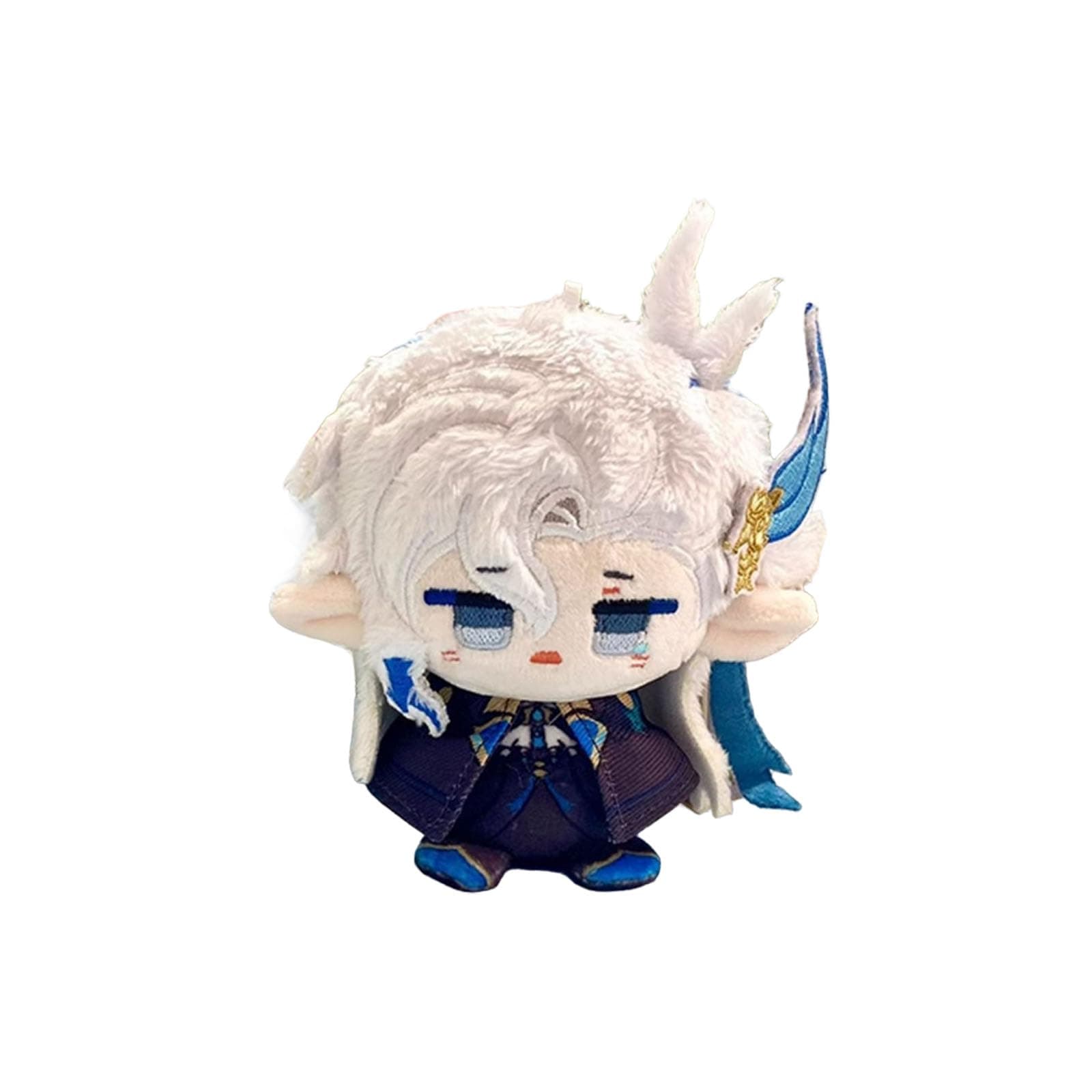 Anime Charms Plush Keychain for Backpack, 4" Cute Chibi Plush Figure,Neuvillette Keychain Plushies Birthday for Fans