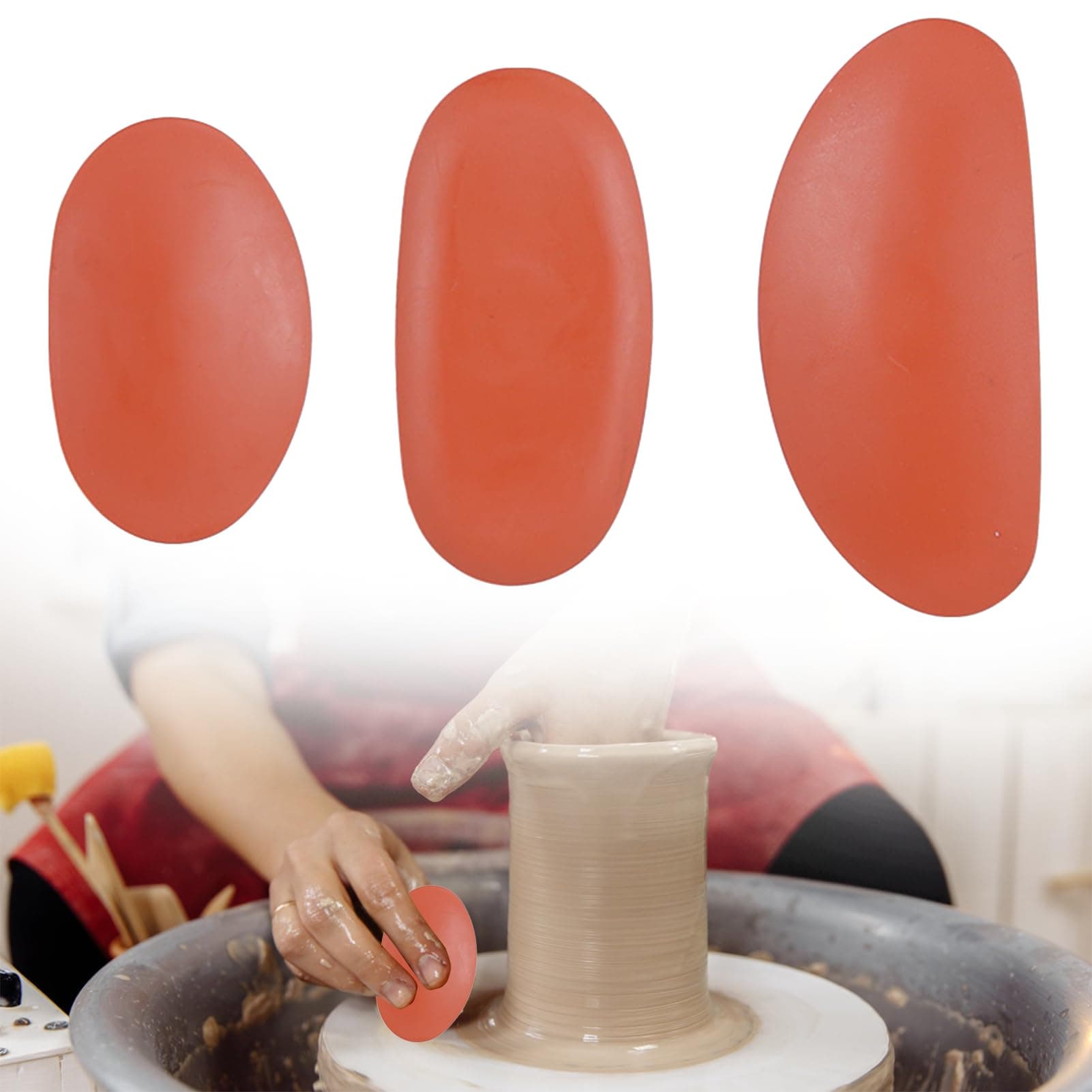 3Pcs Soft Pottery Clay Ribs Enhanced Comfort Silicone Multi-Purpose Pottery Tools Make The Creative Process Easier and More Enjoyable for Pottery and Clay for Pottery Clay Artists Modeling