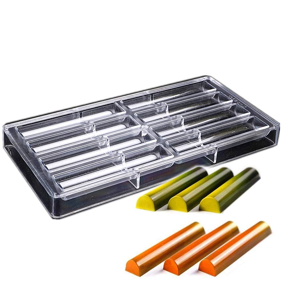 8 cavities long sticks polycarbonate PC clear plastic chocolate mold candy ice cube mould sugarcraft baking moldes DIY bakery