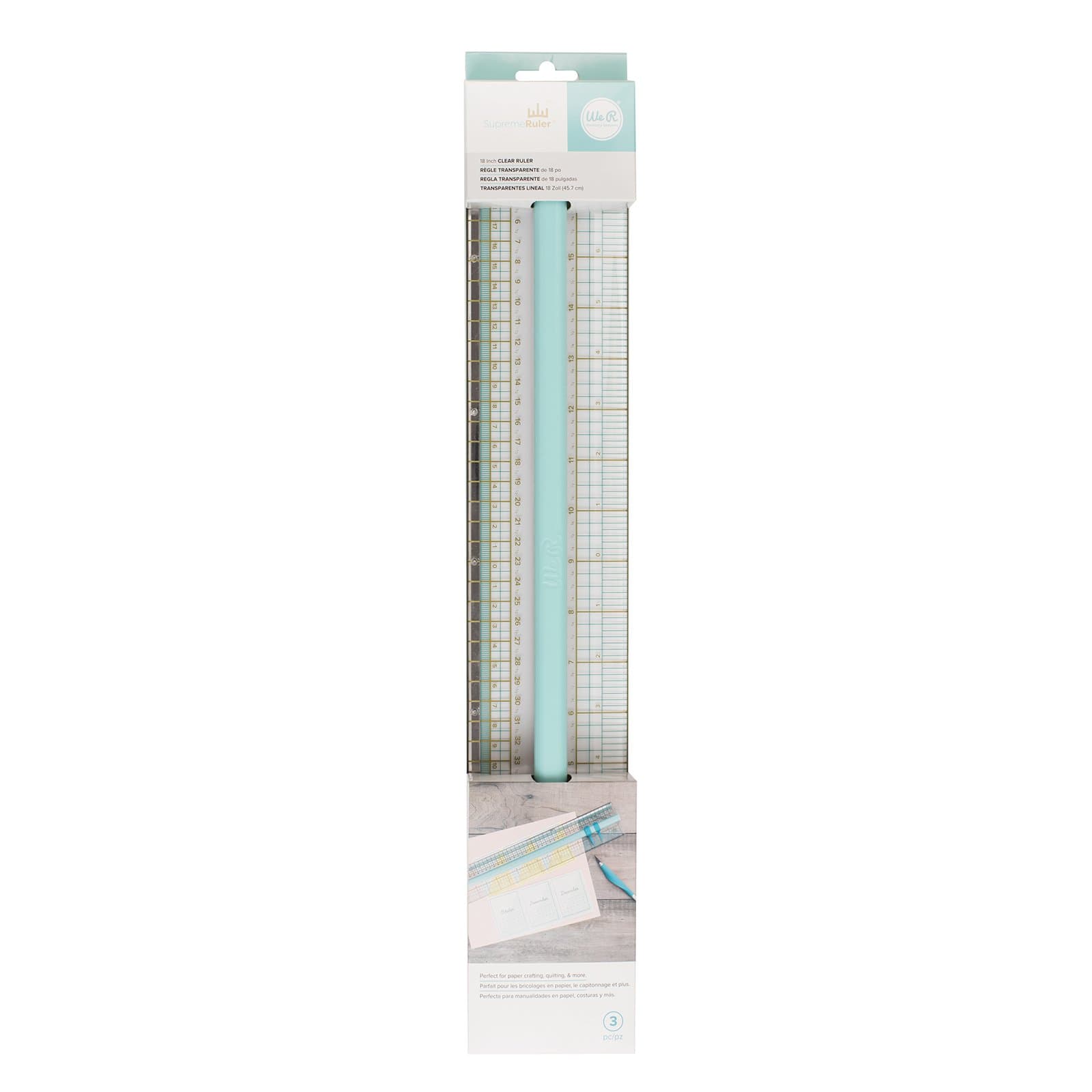 We R Memory Keepers Crafting Tools - Supreme Ruler,Multi-colour,49.53 x 8.3808 x 3.81 cm