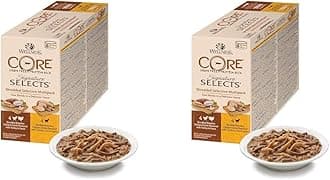 Wellness CORE Signature Selects, Wet Cat Food, Grain Free, High Meat, Shredded Mix, 8 x 79g (Pack of 2)
