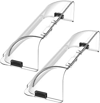 Heat and Air Vent Deflector 8.5" to 15" Magnetic Non Melting Adjustable for Vents, Sidewall, and Ceiling Registers, 2 Pack