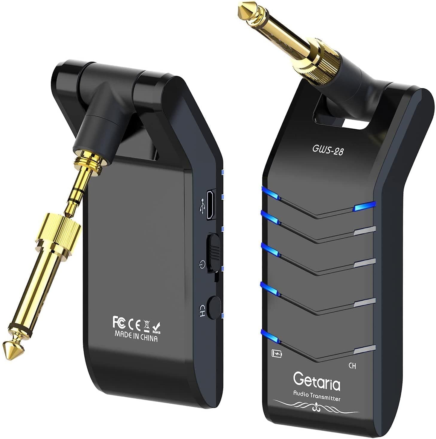 Wireless Guitar System Wireless Guitar Transmitter and Receiver 5 Channels Electric Guitar Bass