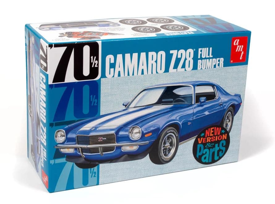 Skill 2 Model Kit 1970 1/2 Chevy Camaro Z28 Full Bumper 1/25 Scale Model by AMT AMT1155