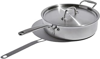 Eater x 4 Quart Saute Pan | Made in USA | 5-Ply Fully Clad Stainless Steel Saute Pan | Stay Cool Handle Design | Induction Saute Pan | Non Toxic Pan | Cook like an Eater
