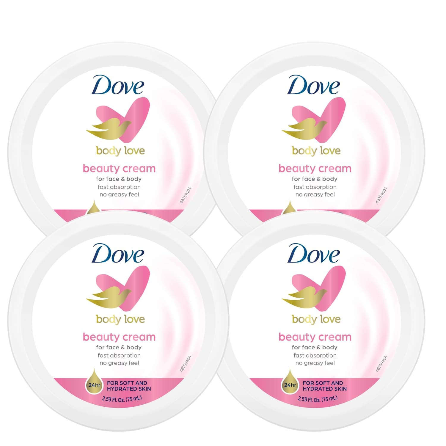 Dove 4 pack Beauty Cream 2.53 oz