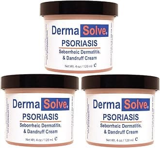 Dermasolve Psoriasis, Seborrheic Dermatitis & Dandruff Cream Formulated to Treat Itchy Skin & Prevent Future Flares to Provide Soothing Moisturizing Relief. (4.0 oz.) 3-Pack