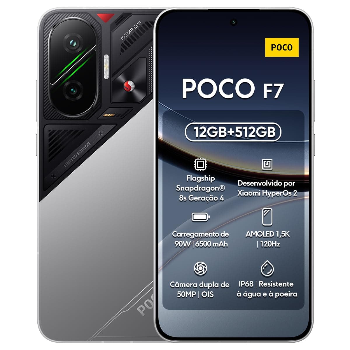 POCO F7 Silver 12GB RAM 512GB ROM