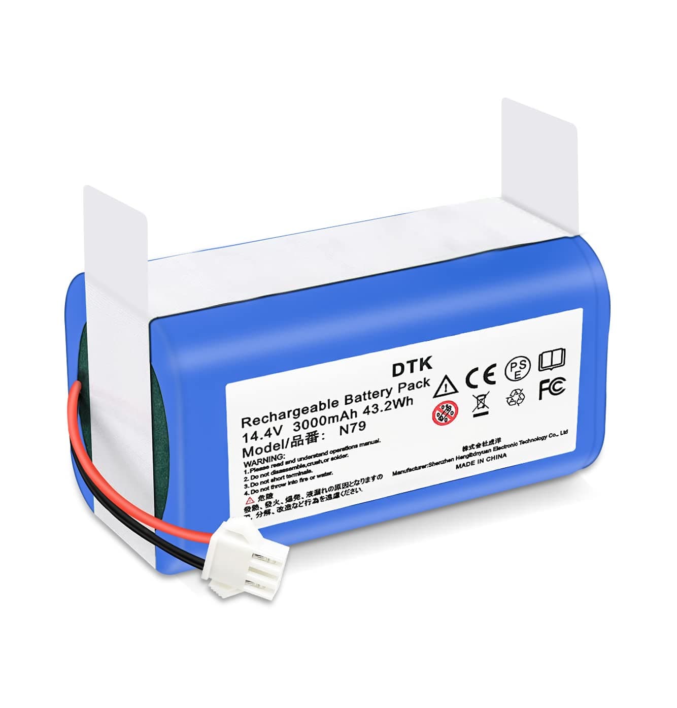 DTK Replacement for eufy RoboVac 11 11C 11S Plus 11S MAX 12 15C 15C MAX 15T 25C 30C G10 Hybrid G30 Edge R500 R450 & Ecovacs Deebot N79 N79S N95 DN622 661 | 14.4V 3000mAh