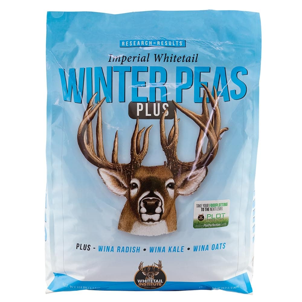 Winter Peas Plus Deer Food Plot Seed, Superior Cool Season Forage Designed to Maximize Deer Attraction into The Late Season, Very Cold Tolerant, 11 lbs (.25 Acre)