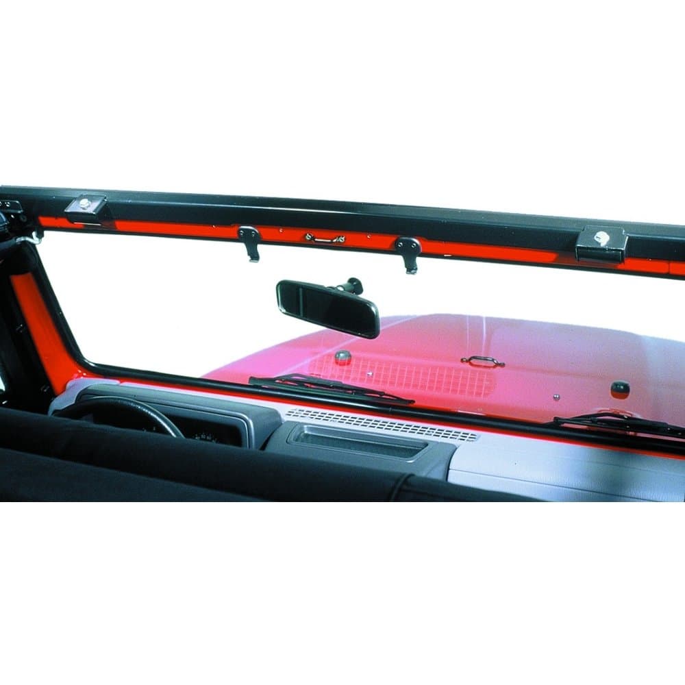 Bestop 5123801 No-Drill Header Windshield Channel for 1997-2006 Wrangler TJ