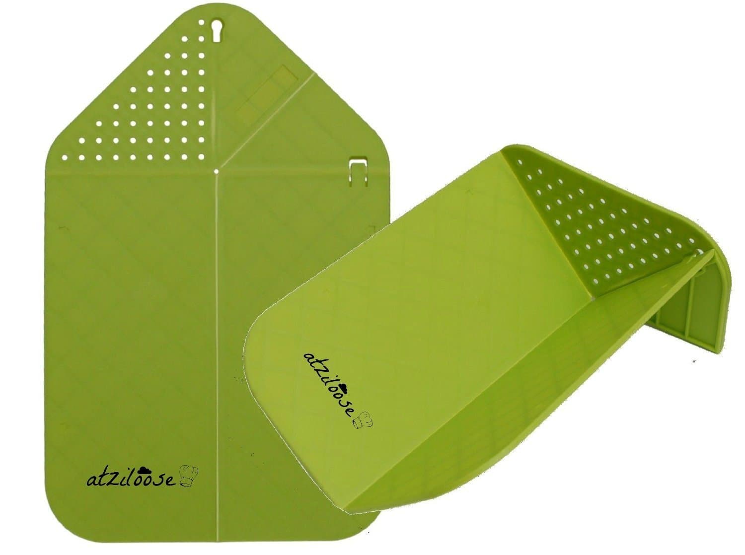 Cutting Board Plus Colander 2 in 1 Chopping Board with Integrated Strainer (Green) Christmas Gifts for Her