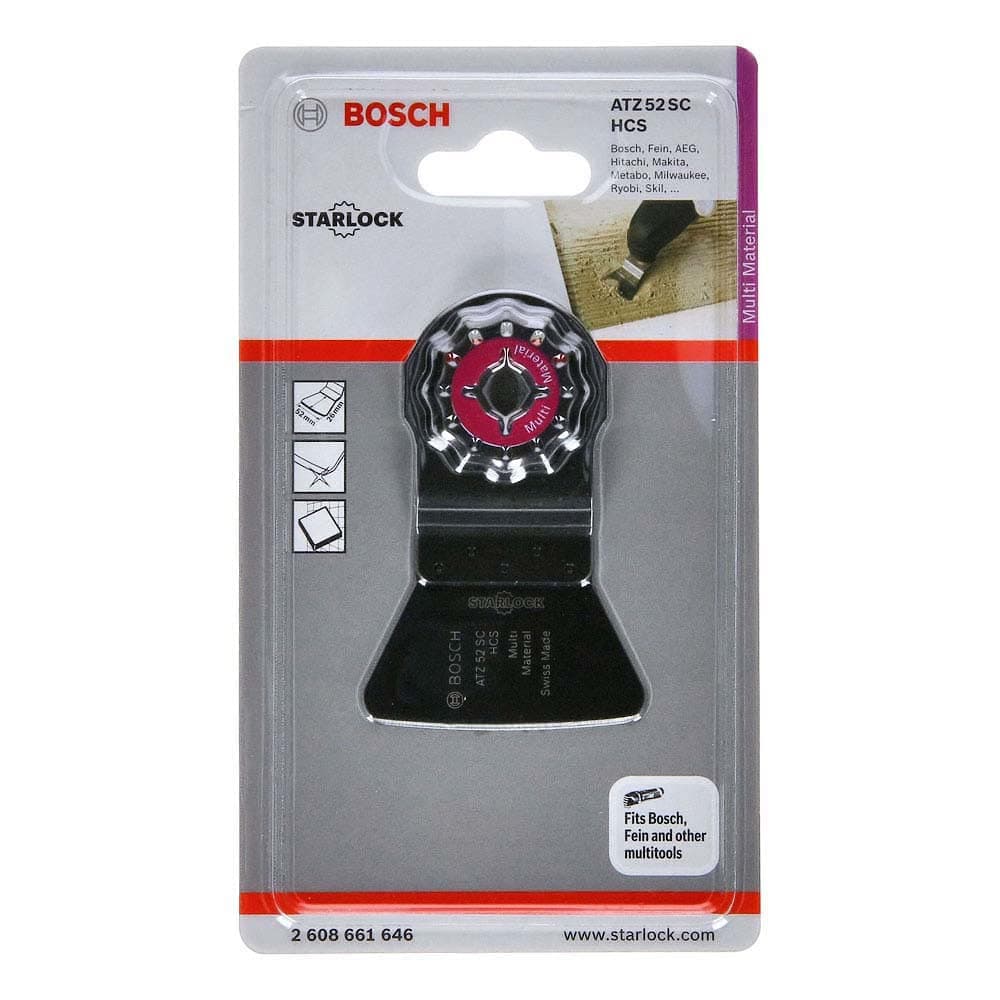 BoschProfessional 1x Scraper ATZ 52 SC (for hard residues, Width 52 mm, Accessory Multitool)