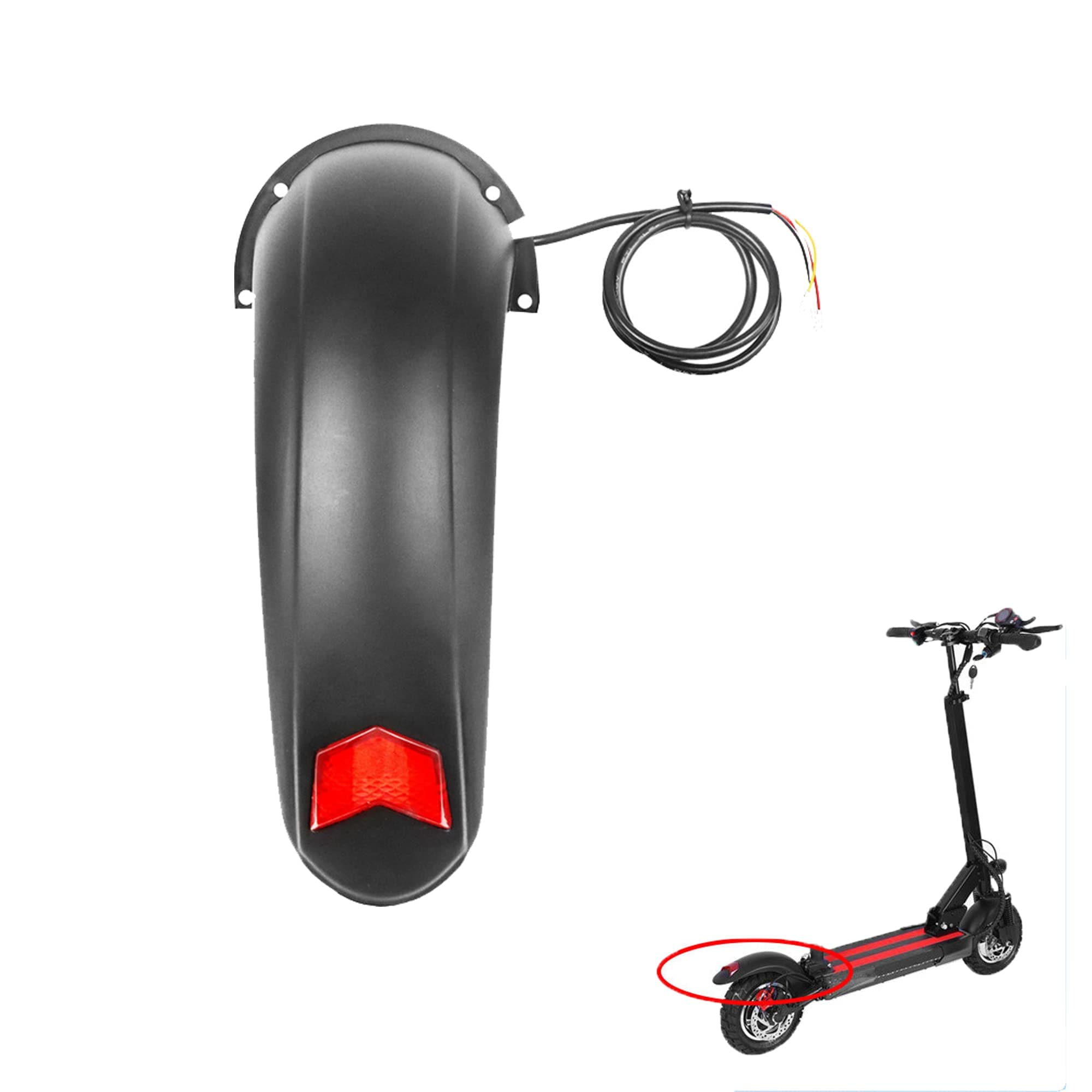 Rear Mudguard and Rear Light for Kugoo M4 Water Blocking Bracket for Electric Scooter Replacement Parts Scooters Fender Accessories