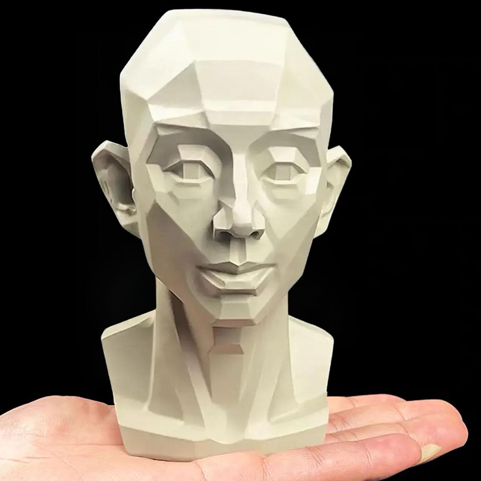 Generic Planar Head Model for Artists Learn Planes of Face, Human Manikin Head for Medical and Artistic Drawing Skecthing Painting (Large,13cm)