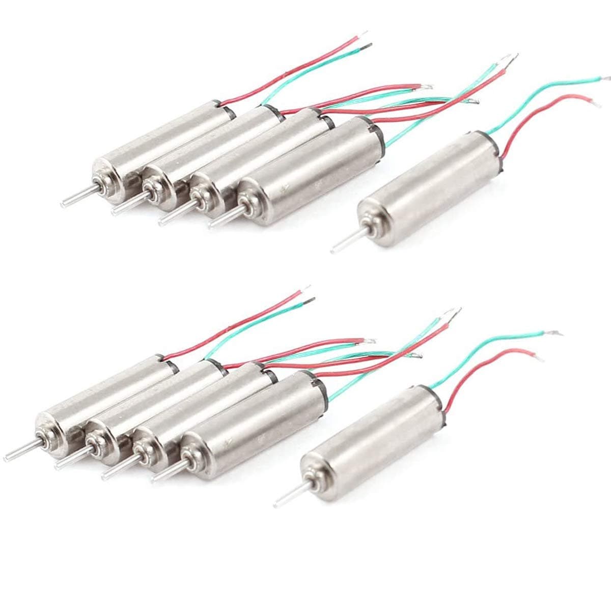 DC 1.5-3.7V 66000RPM Coreless Micro DC Motor 4mmx12mm for Airplane Model RC Toys - (10 Pcs)