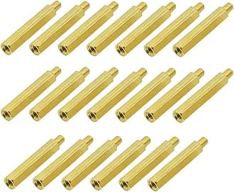 M4 x 30mm + 6mm Male Female Thread Brass Hex Standoff Spacer Screws PCB Pillar - (20 Pcs)
