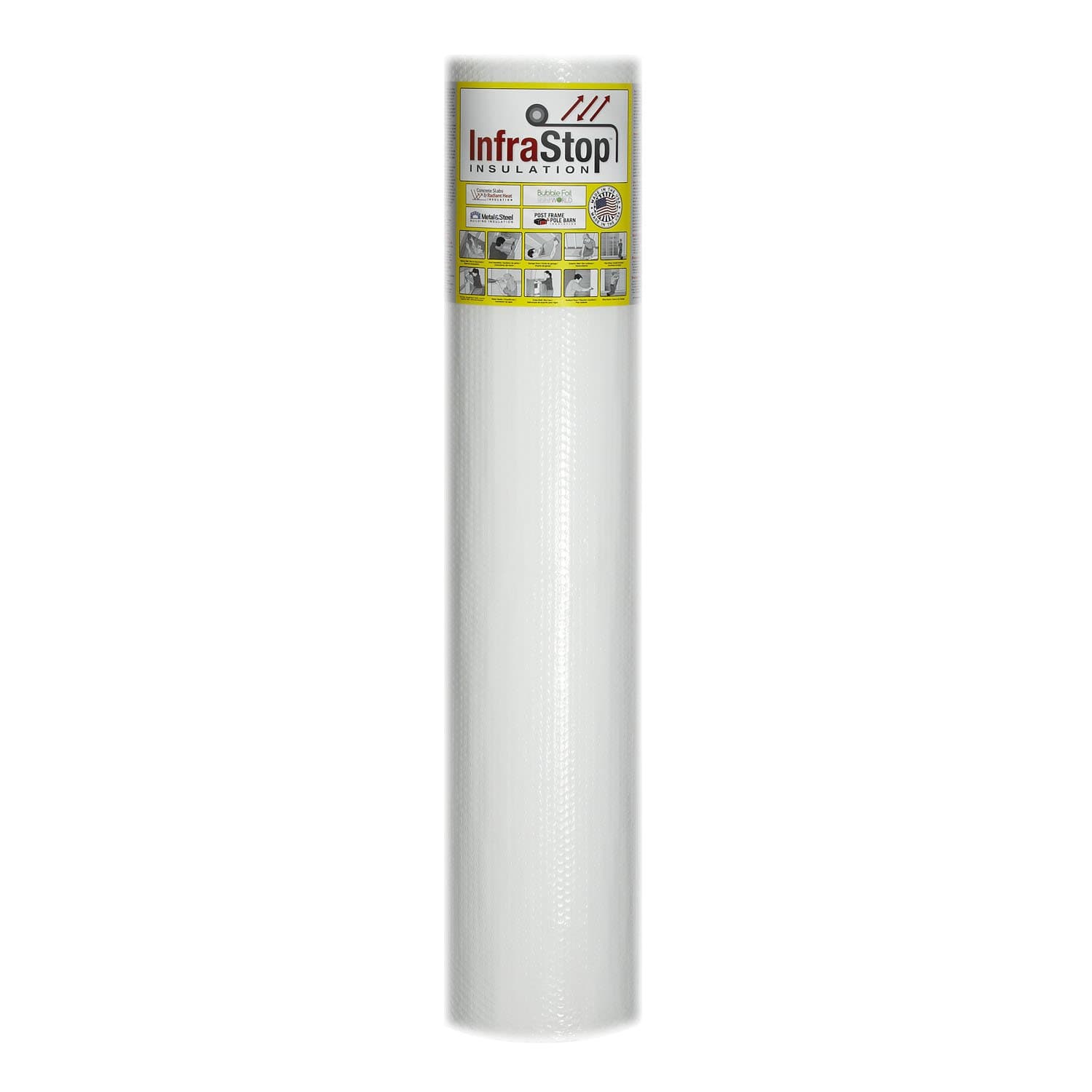 InfraStop 48" X 25' White Double Bubble Reflective Foil Insulation
