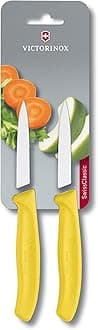Victorinox Swiss Classic 2 Piece Paring Knife Set Straight Edge Pointed Tip - Yellow