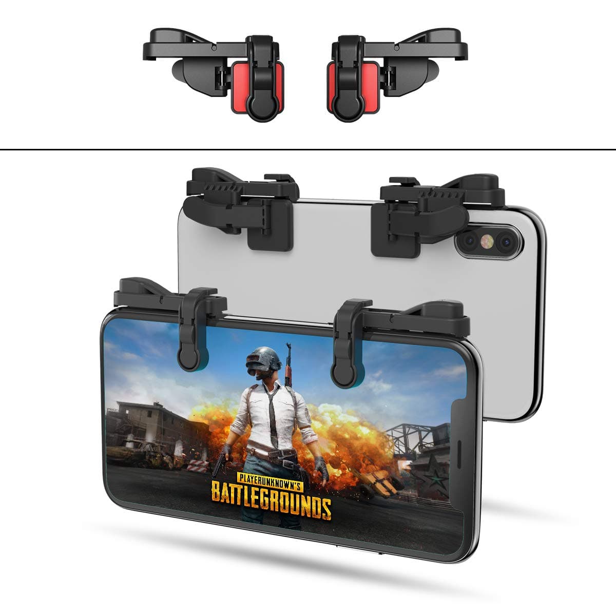 【1 Pair】 Z108 Mobile Gaming Controller Compatible with PUBG Mobile/Fortnitee Mobile/Call of Duty Mobile, Sensitive Shoot and Aim Trigger L1R1 Compatible with Android & iPhone
