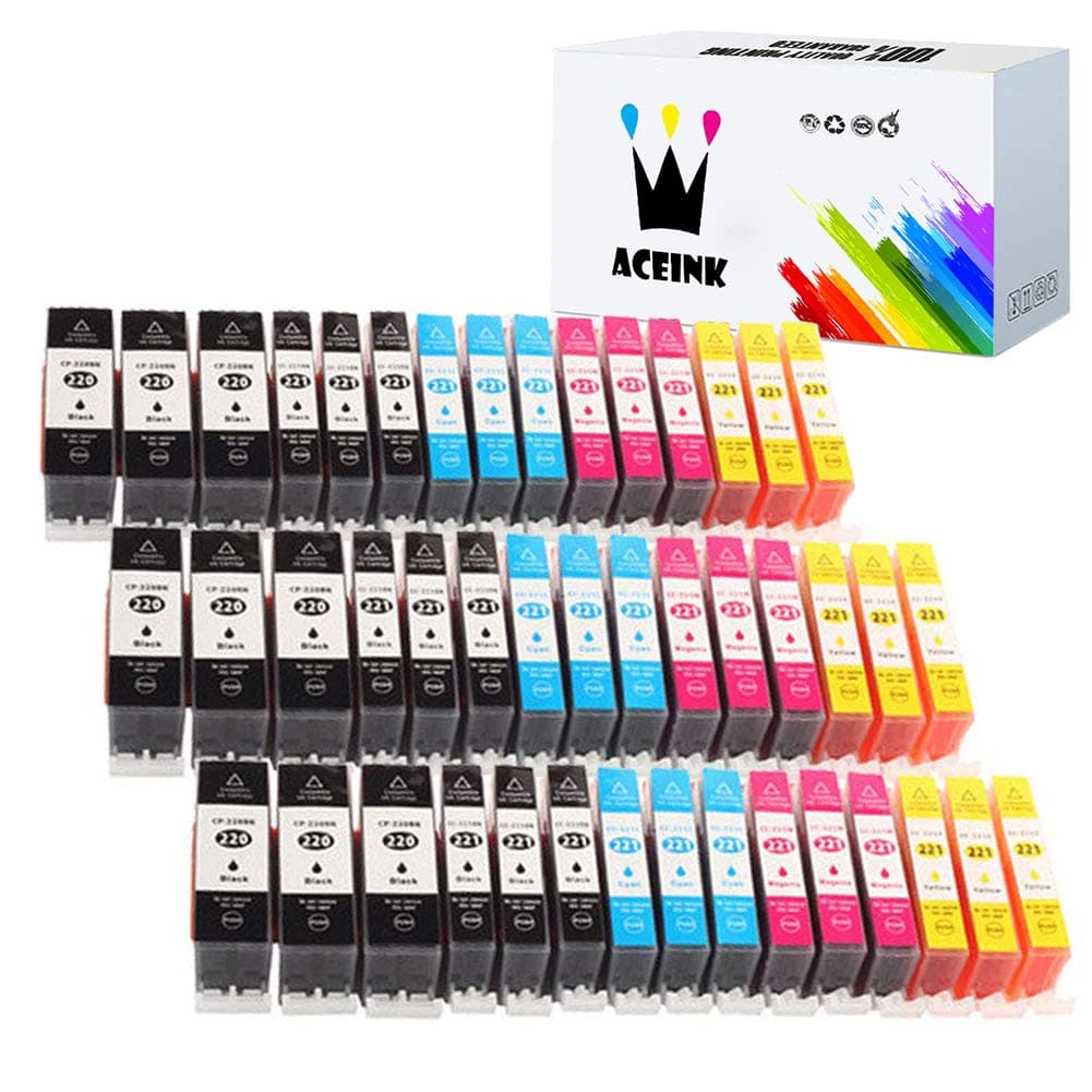 45 Pack PGI-220 CLI-221 Replacement Ink Cartridges PGI-220XL CLI-221XL Compatible with PIXMA IP3600 IP4600 IP4700 MX860 MX870 MP560 MP620 MP620B MP640 MP980 MP990 PMFP1 PMFP3 SFP1 SFP2 Printer