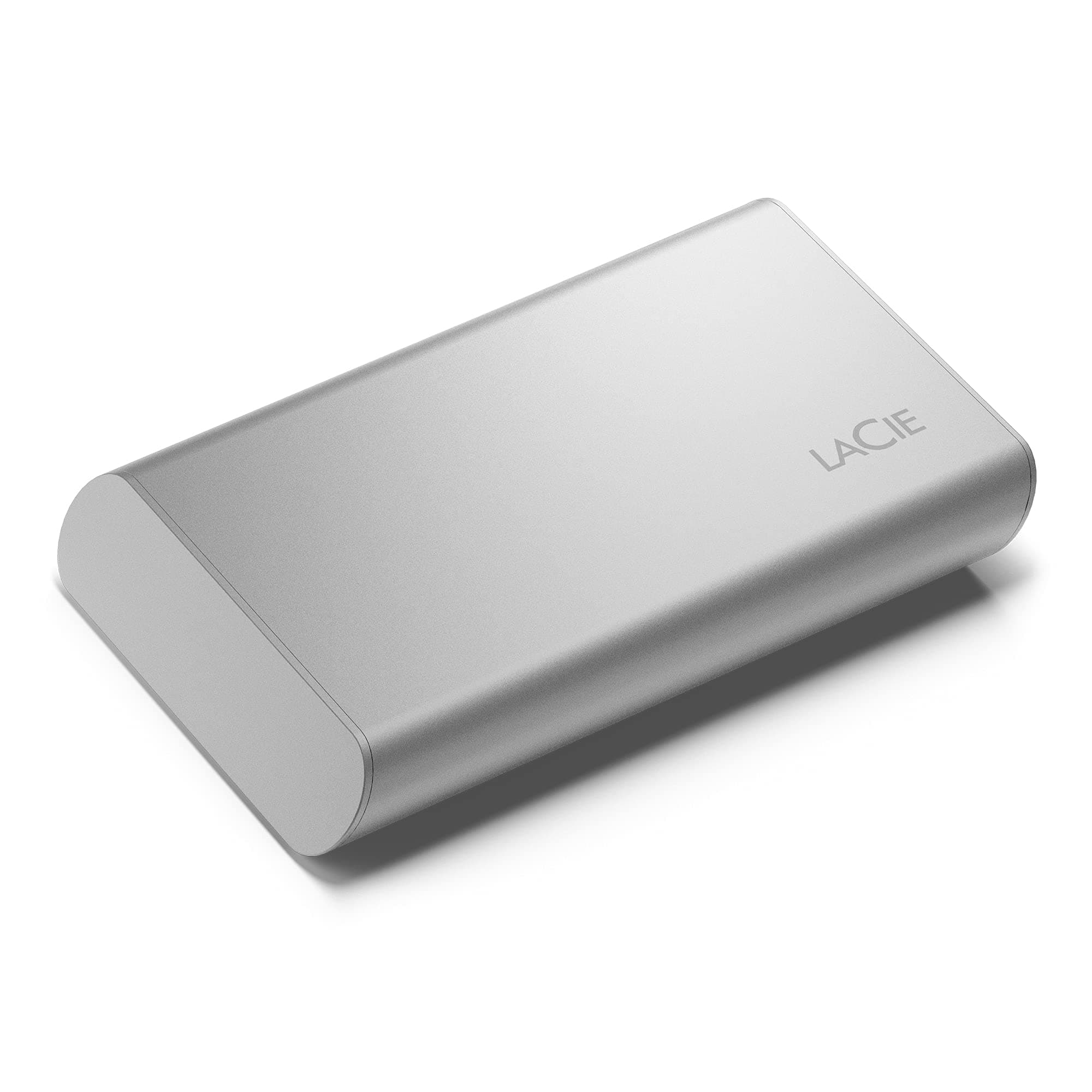 LaCie Portable SSD, 2TB, External SSD, USB-C, Iphone 15 Pro compatible, 2nd generation USB 3.2, speeds up to 1050MB/s, Moon Silver, for Mac, PC and iPad (STKS2000400)