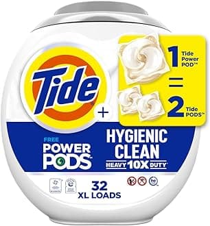 Tide Hygienic Clean Heavy Duty 10x Free Power PODS Laundry Detergent.