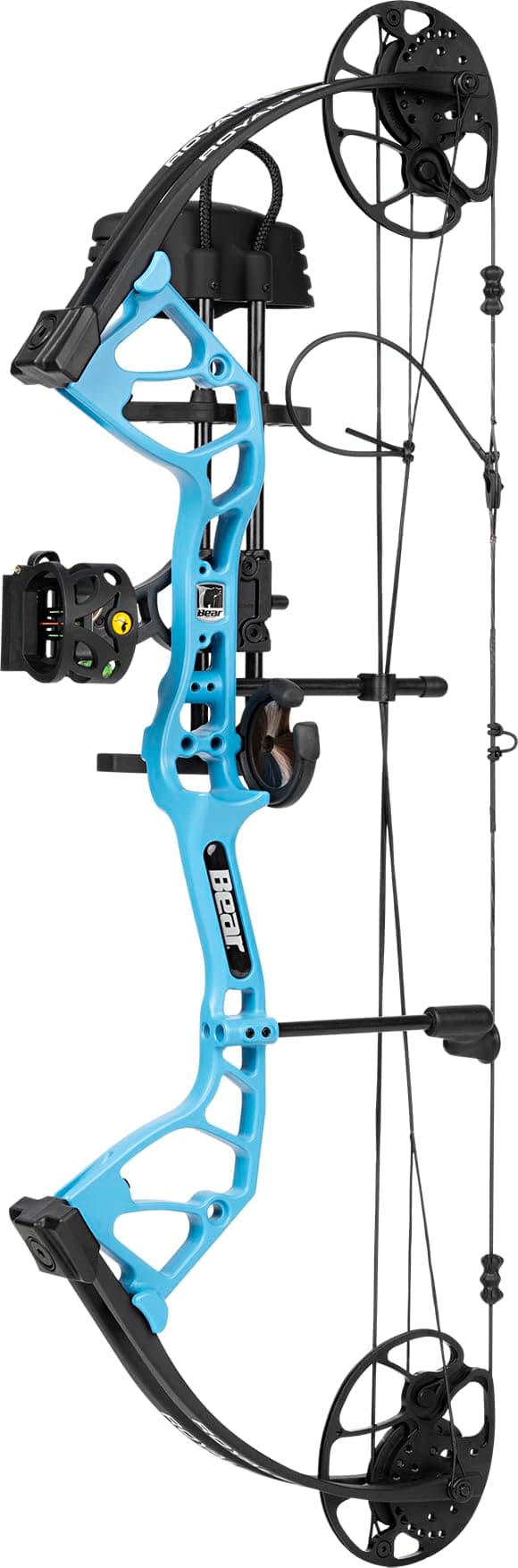 Bear Archery Royale Ready to Hunt Compound Bow Archery Set with Archery Accessories for Adults and Youths, 12”- 27” Draw Length, 5-50 Lbs Draw Weight, Up to 290 FPS
