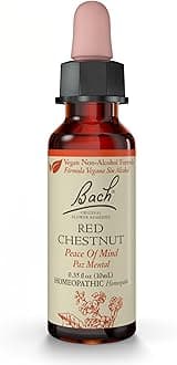 Bach Original Flower Remedies, Red Chestnut (Non-Alcohol Formula) - Peace of Mind - Natural Homeopathic Flower Essence for Emotional Balance - Vegan, Gluten Free, Sugar Free - 10mL Dropper