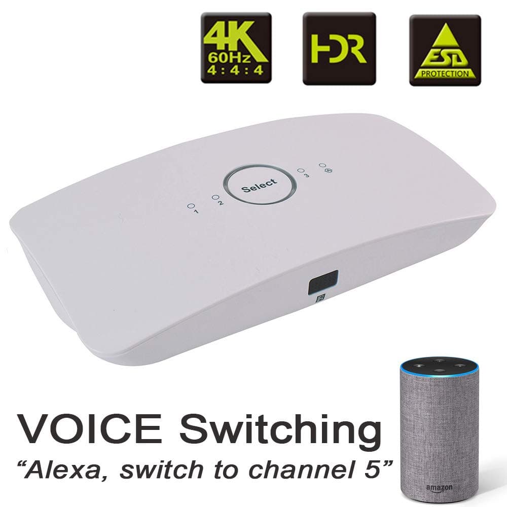 XOLORspace HDMI Switch HDMI Splitter HDMI Extender (Switch, 5x1 HDMI Switch 4K 60HZ Voice Switching)