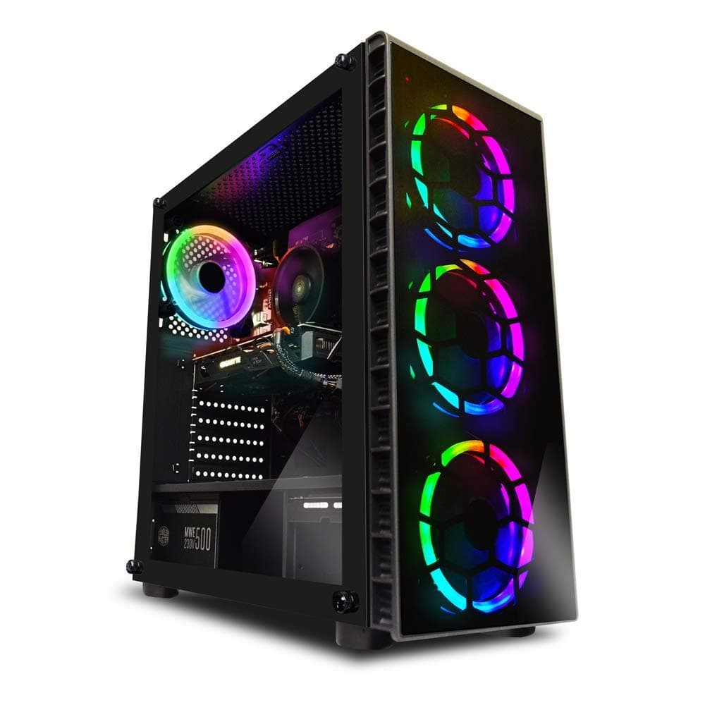 ADMI Gaming PC: I7-9700F Eight Core, Nvidia RTX 2060 6GB, 16GB 2400MHz, 480GB SSD, RGB Case, 550W PSU, 300MBps WiFi, Windows 10