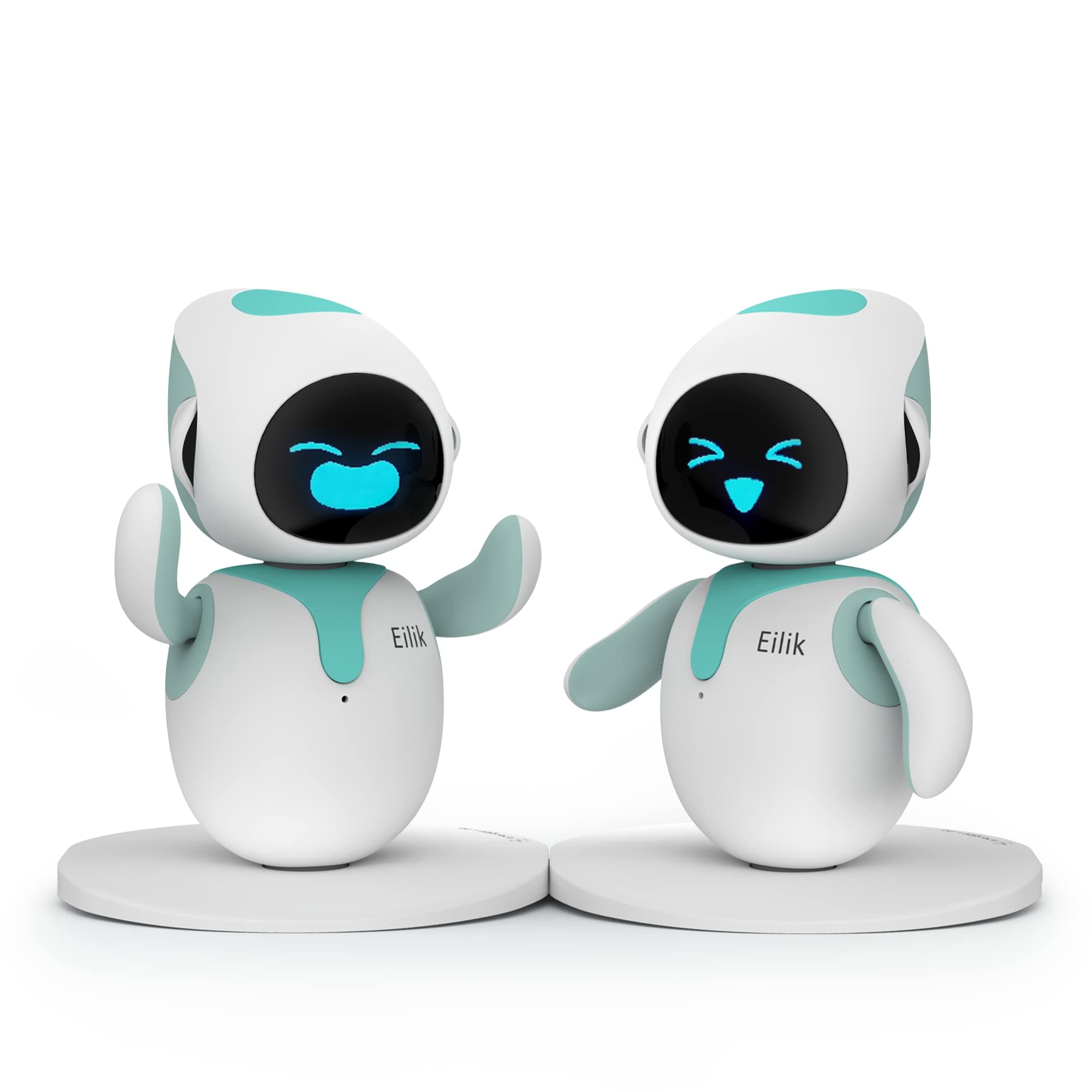 Eilik – Cute Robot Pets with Abundant Emotions, Your Perfect Interactive Companion at Home or Workspace. Unique Gifts for Girls & Boys. (Blue Combination)